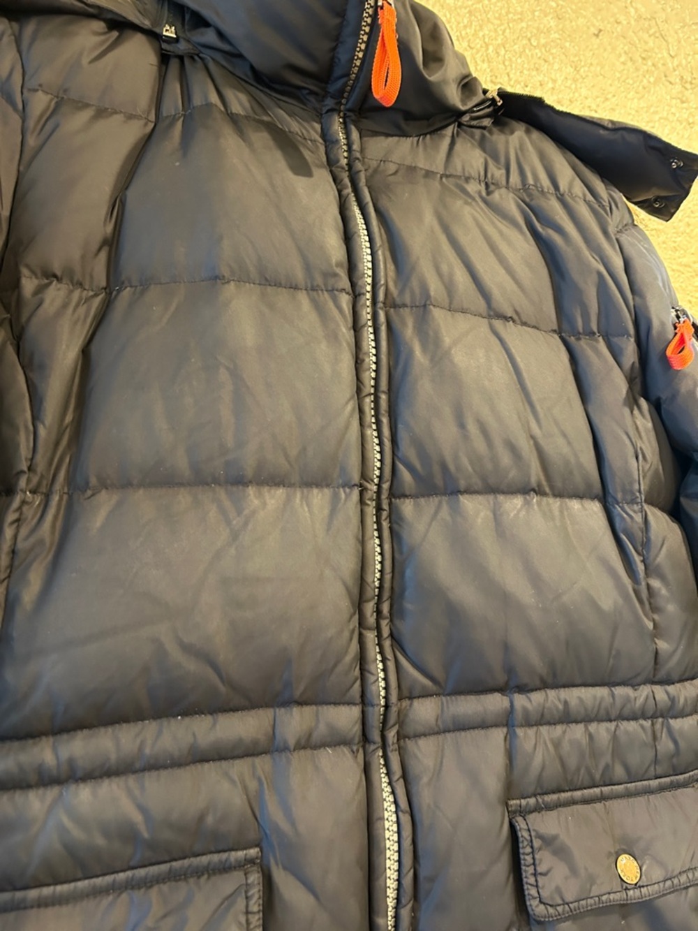 Marc New York Black Puffer Jacket with Orange Zip Accents - Picture 2 of 11